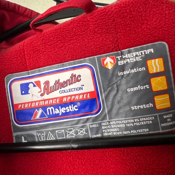 Boston Red Sox Jacket Mens L Majestic MLB Authentic Collection Therma Base - Picture 7 of 10